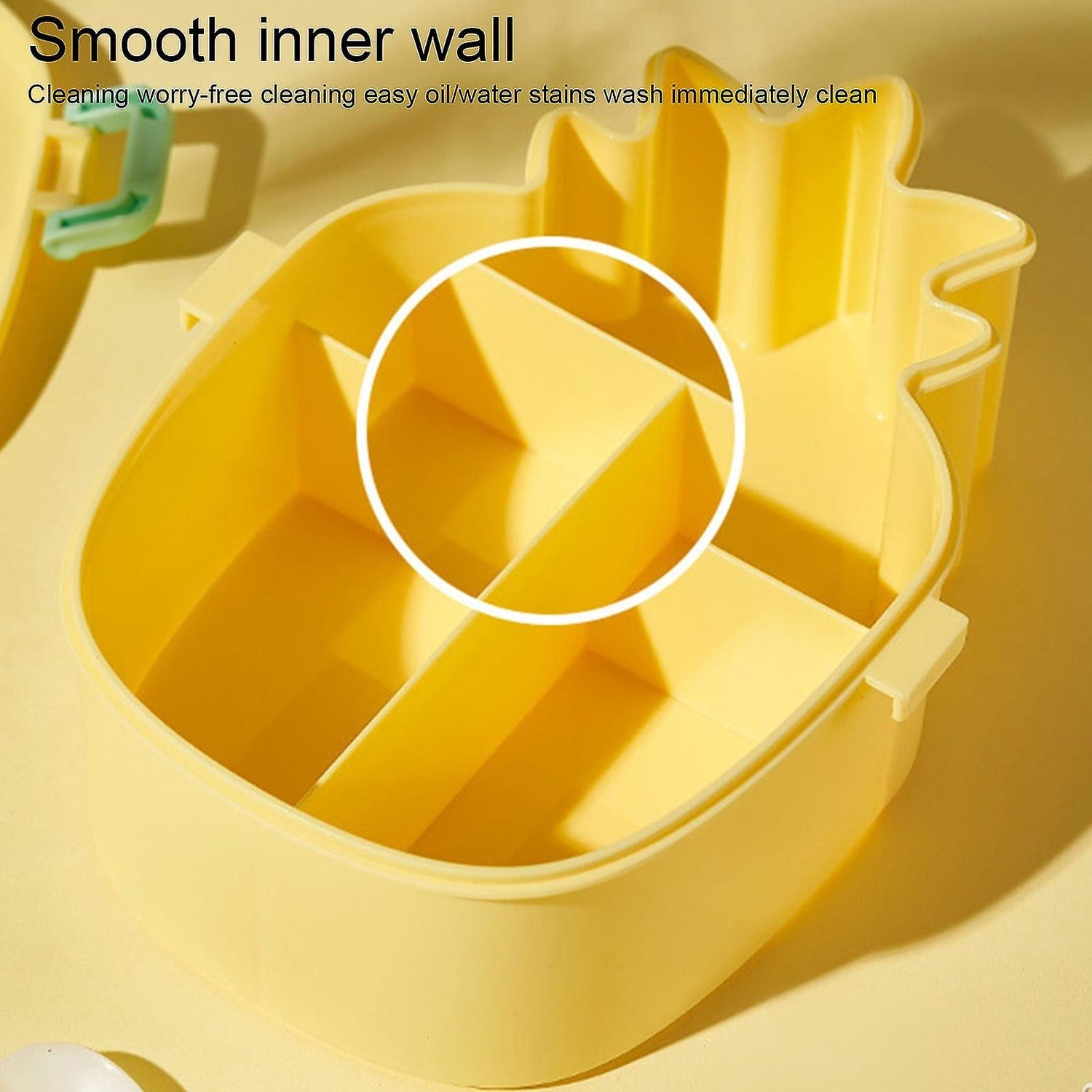 5729 Kids Lunch Box Cute Pineapple Shaped Bento Box with Fork Spoon Snack Candy Container Microwave Portable Office Lunch Box (1 Pc / With Spoon, Fork & Color Box) 5729 Kids Lunch Box Cute Pineapple Shaped Bento Box with Fork Spoon Snack Candy Container Microwave Portable Office Lunch Box (1 Pc / With Spoon, Fork & Color Box)
